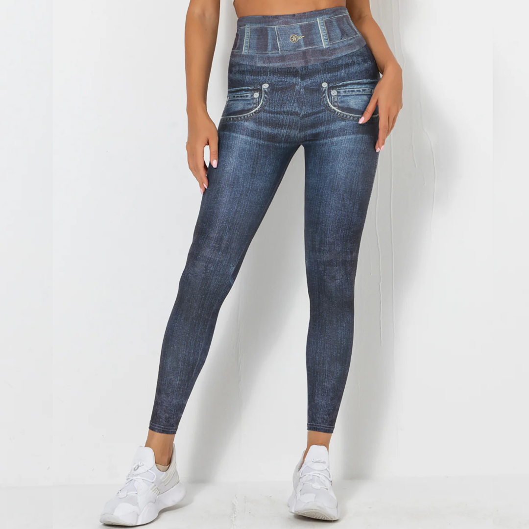 Normani Denim Scrunch Leggings
