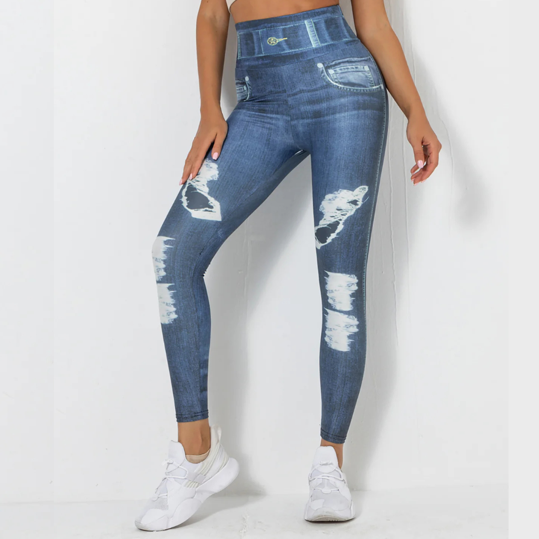 Normani Denim Scrunch Leggings