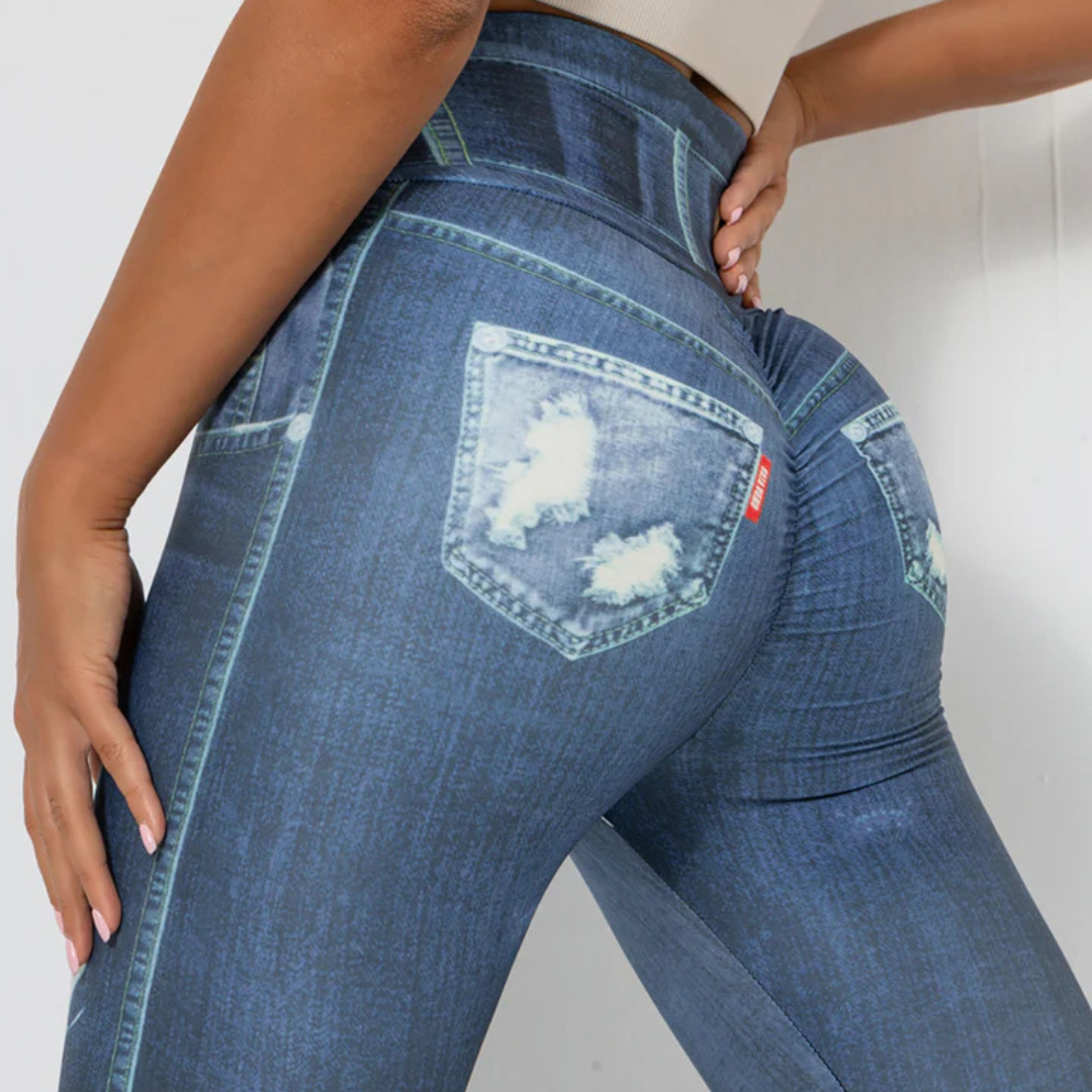 Normani Denim Scrunch Leggings
