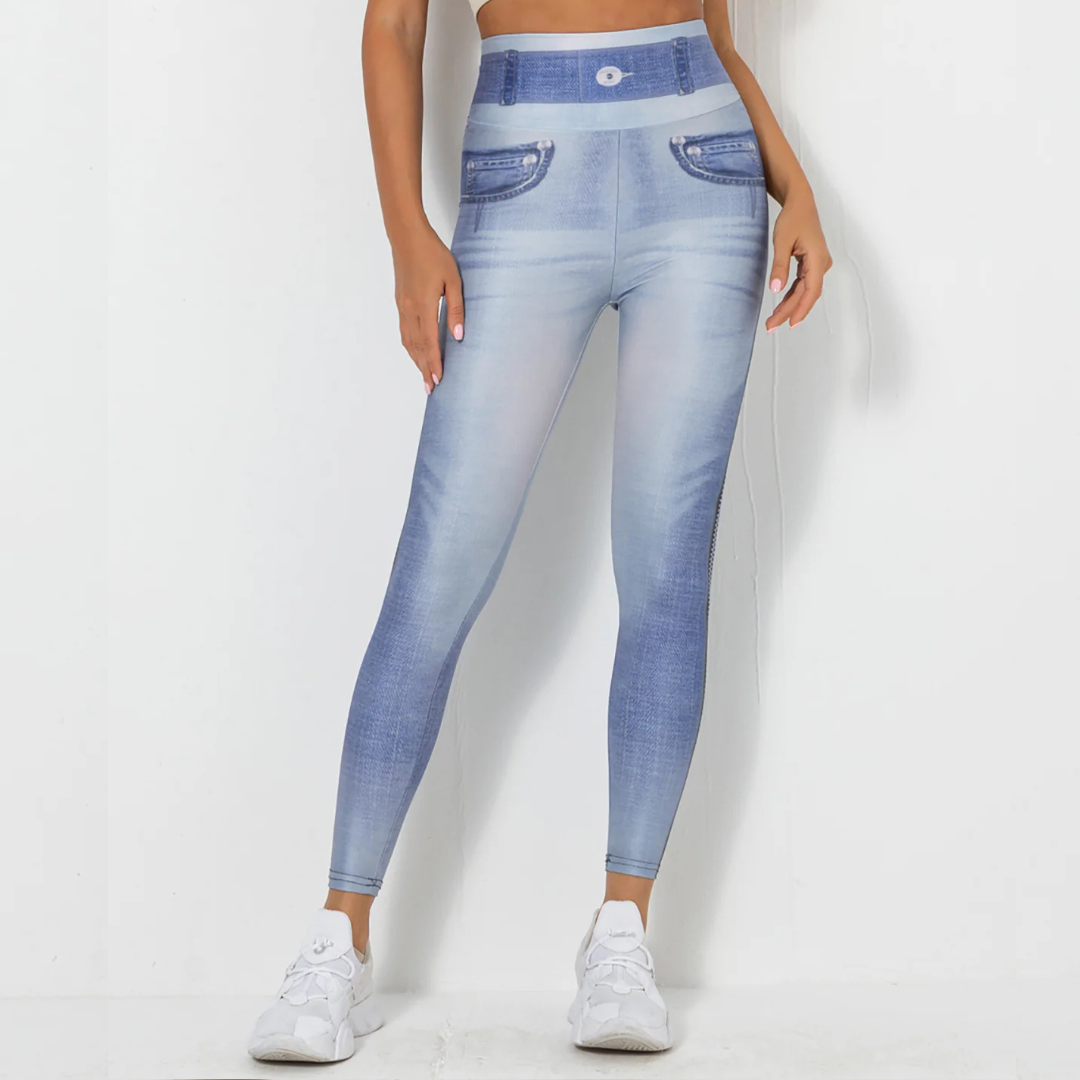 Normani Denim Scrunch Leggings