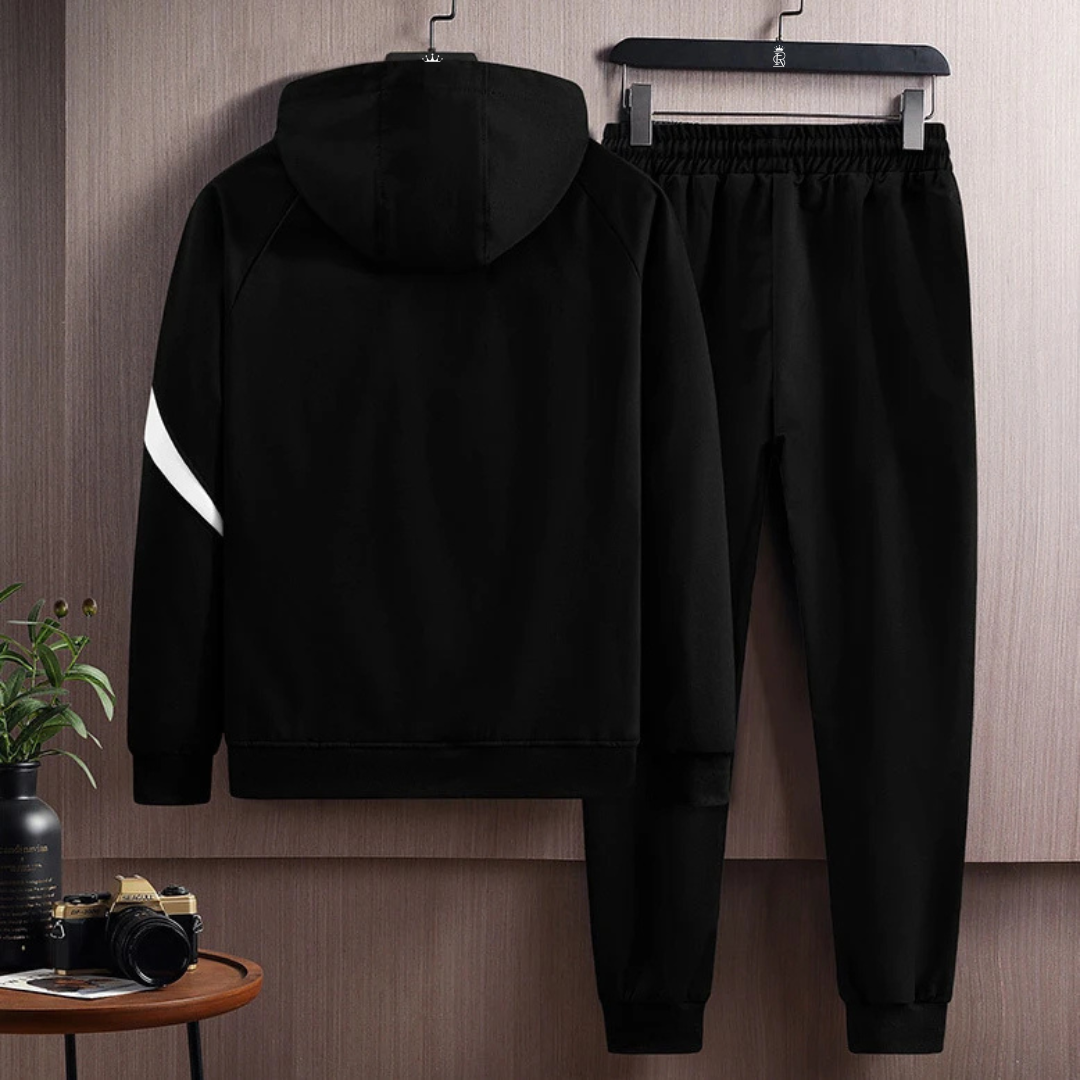 Men's Printed Hooded Tailored Tracksuit Set