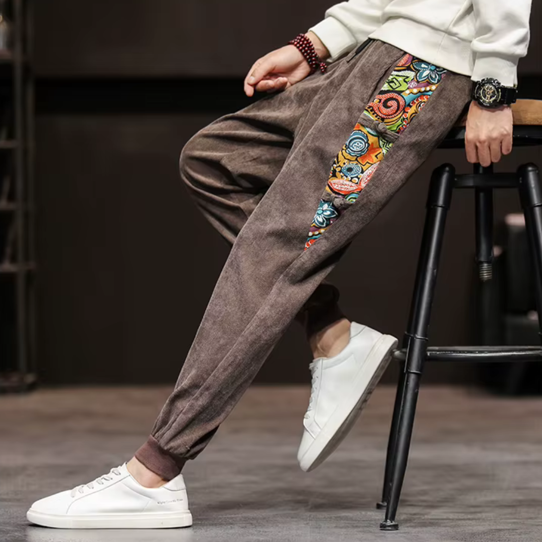 Men's Patchwork Art Joggers