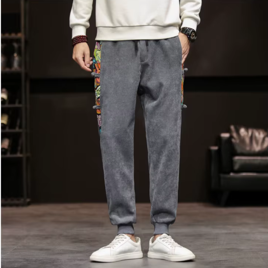 Men's Patchwork Art Joggers