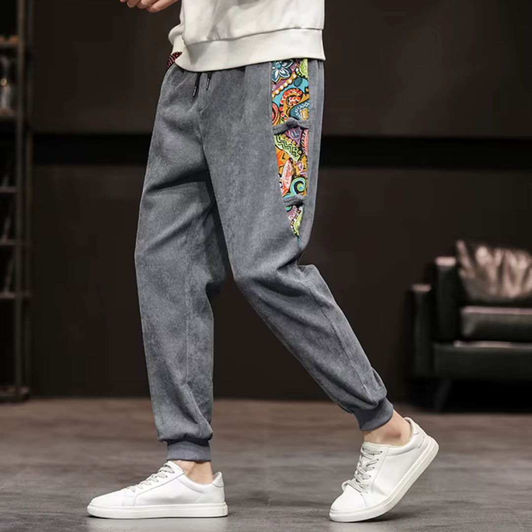 Men's Patchwork Art Joggers