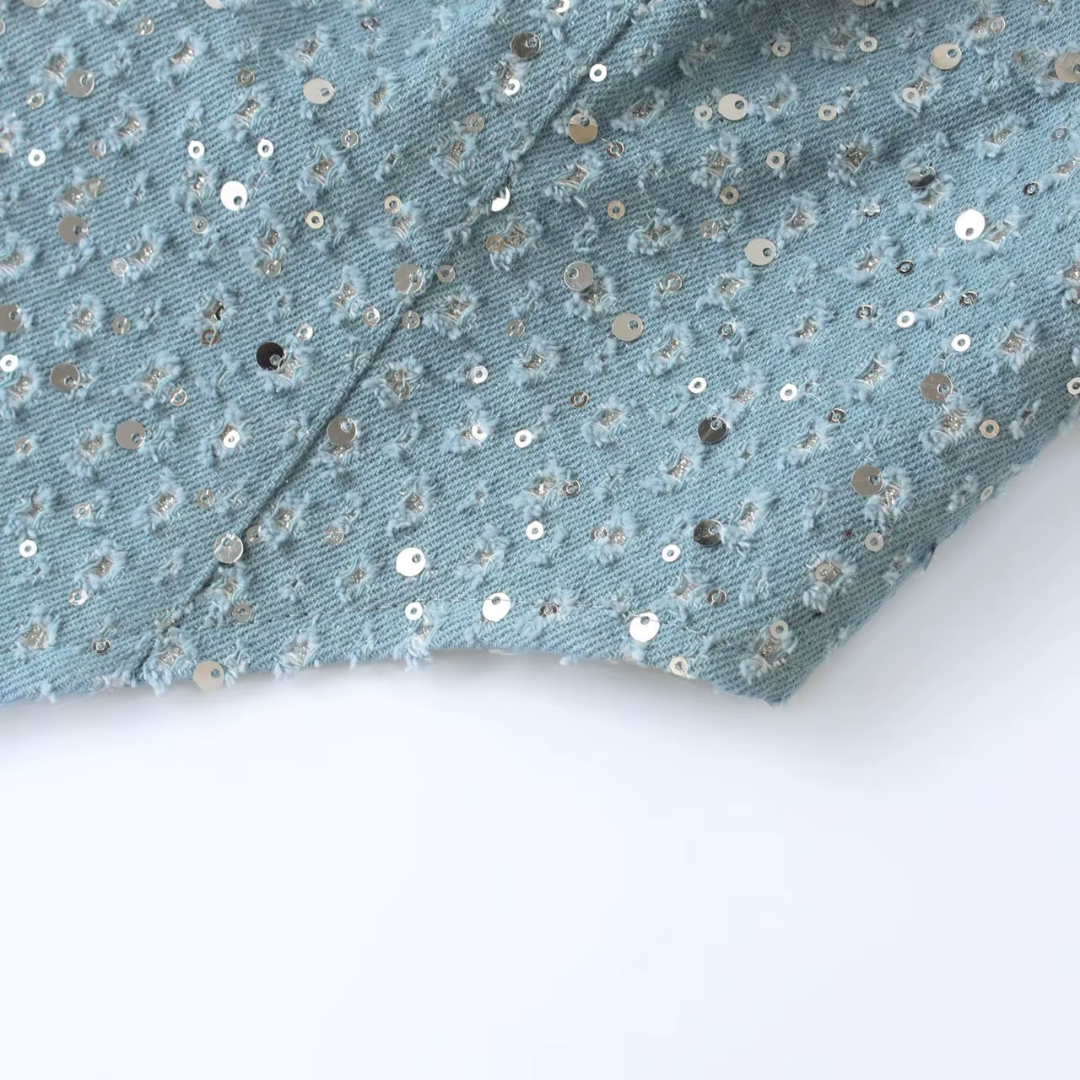 Trixie Strapless Denim Party Dress