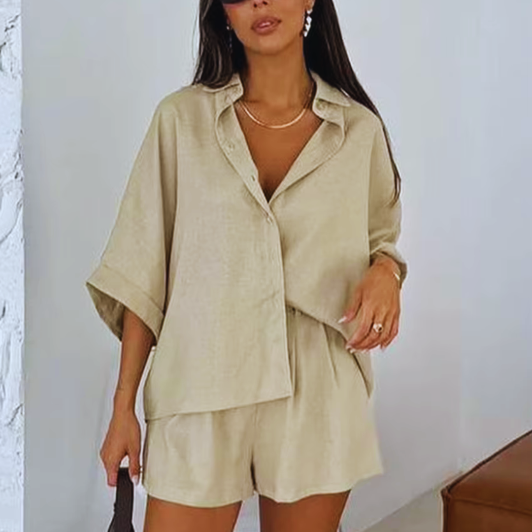 Daily Casual Loose Shorts Suit Set