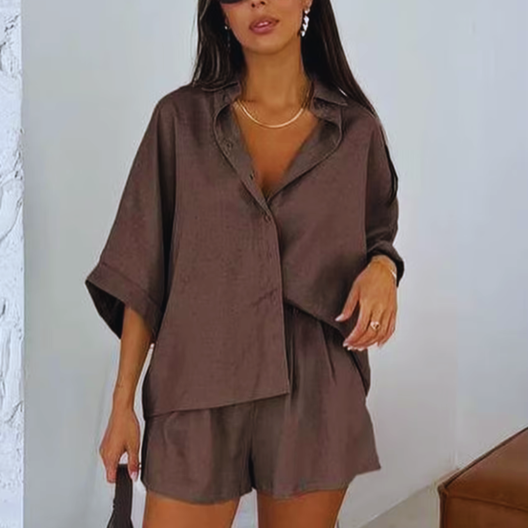 Daily Casual Loose Shorts Suit Set