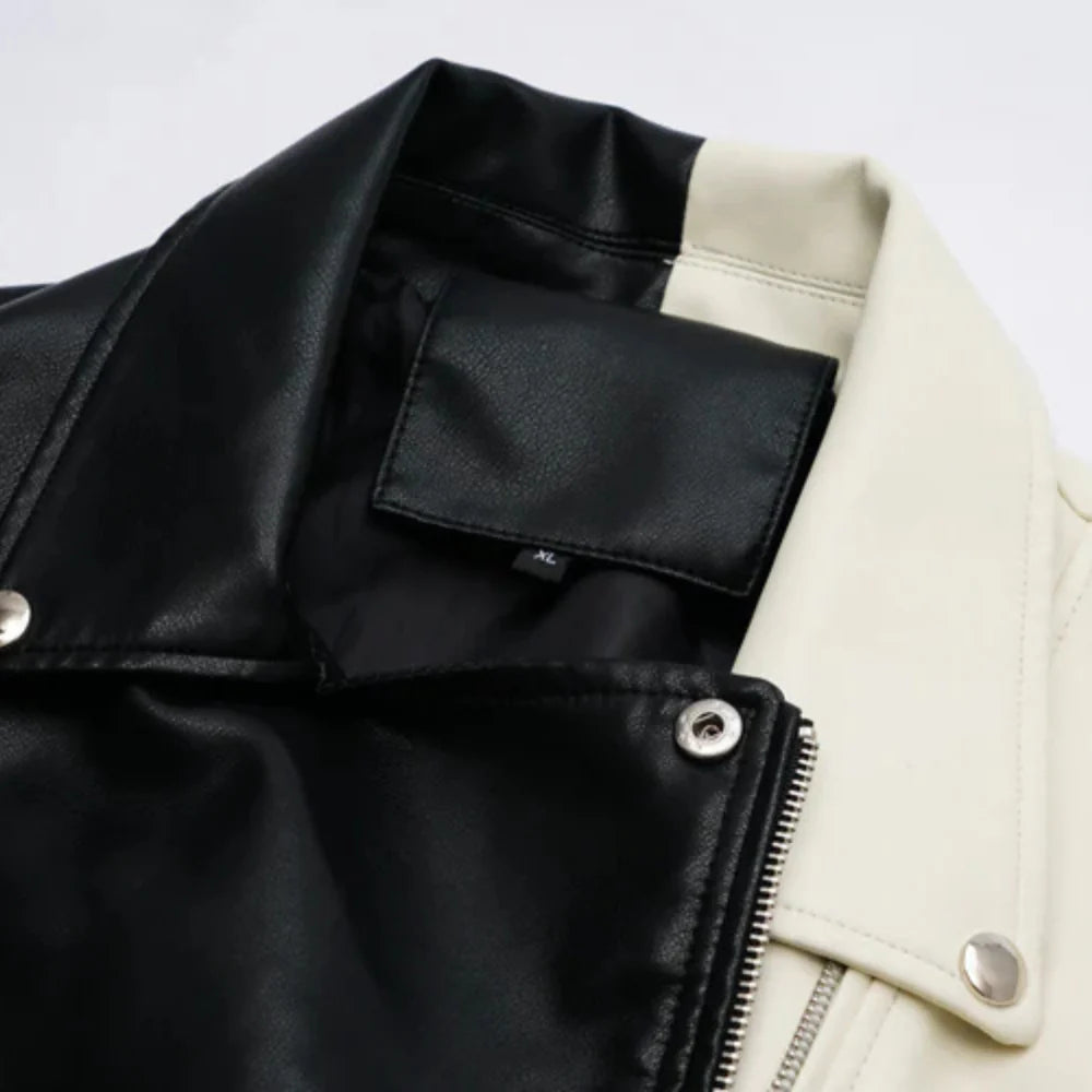 Bianca Two-Tone Leather Jacket