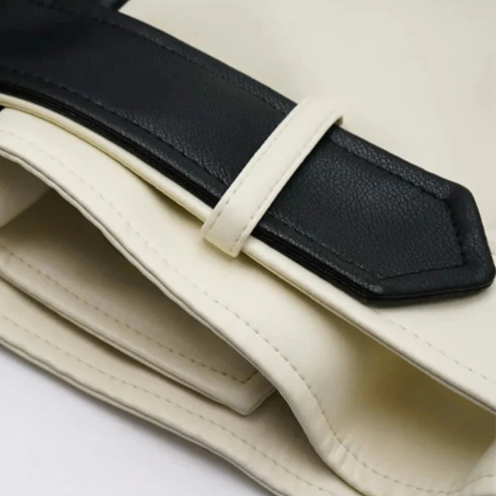 Bianca Two-Tone Leather Jacket
