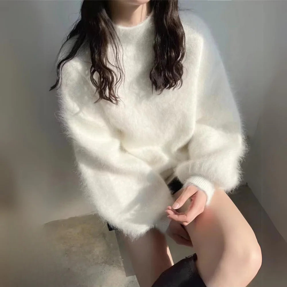 Emilia Lantern Sleeve Half Turtleneck Sweater
