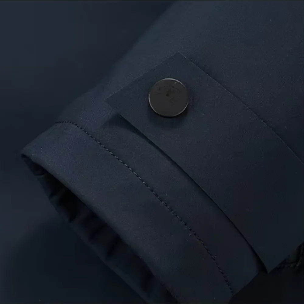 Simon Luxury Mid-Length Lapel Padded Jacket