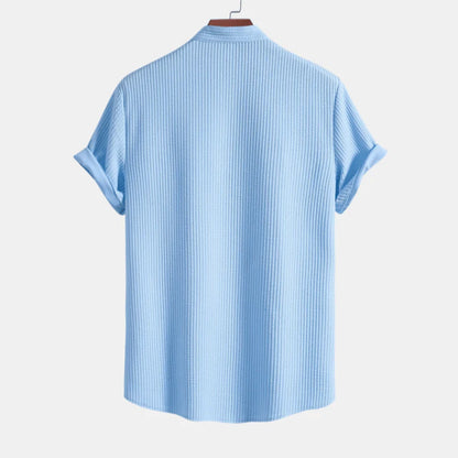 Men's Ribbed Collar Shirt