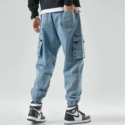 Men's Denim Cargo Joggers