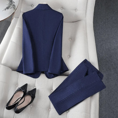 Mona Elegant Blue Blazer Set