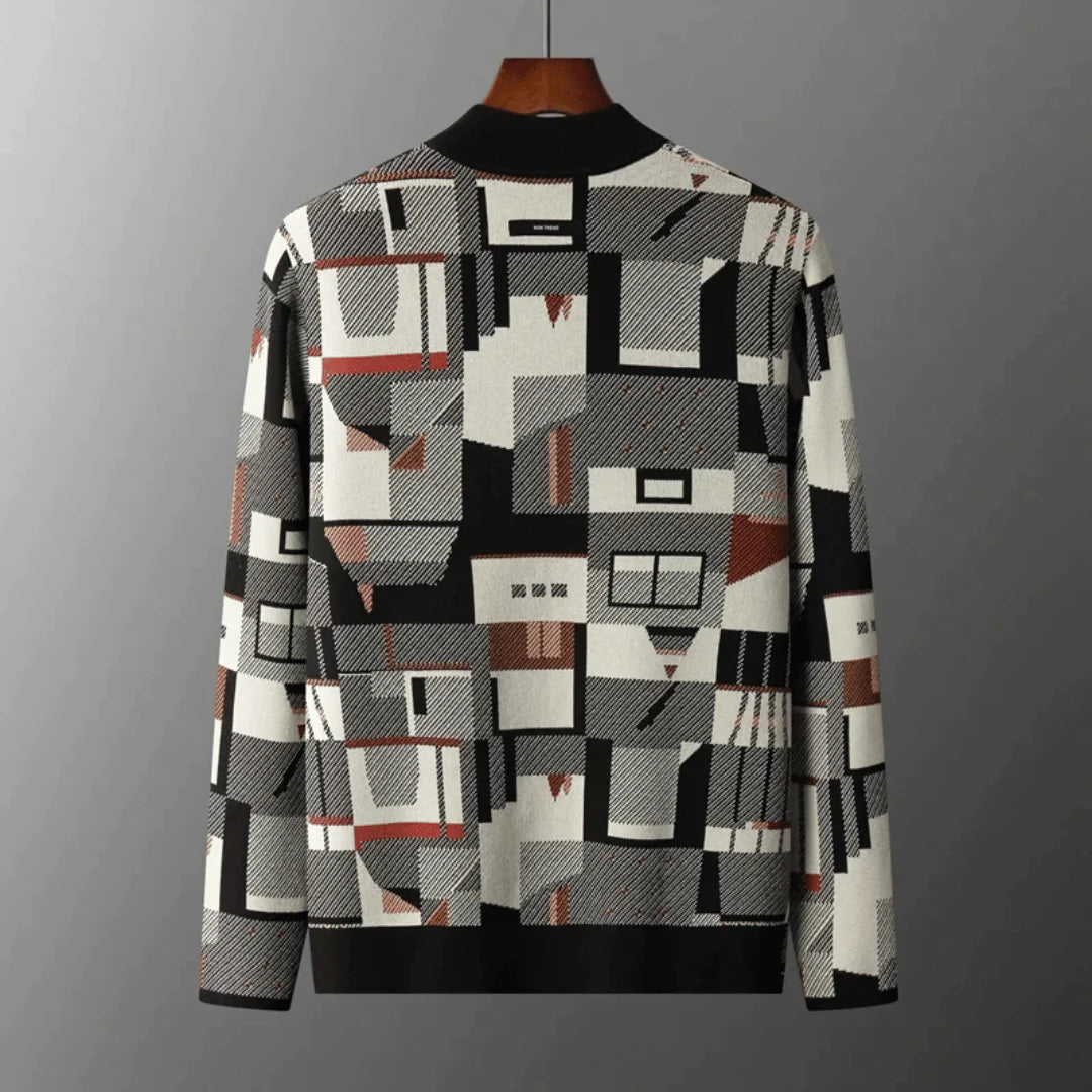 Vintage Patchwork Knit Cardigan