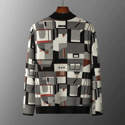 Vintage Patchwork Knit Cardigan