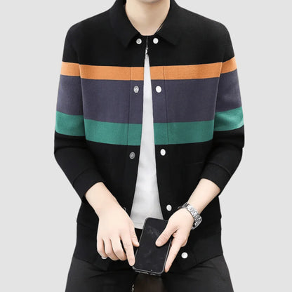 Men's Jacquard Knitted Cardigan