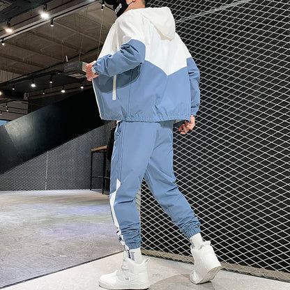 Men's Patchwork Casual Tracksuit