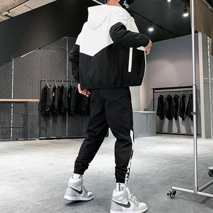 Men's Patchwork Casual Tracksuit