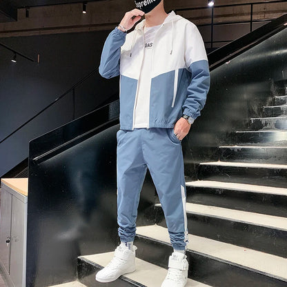 Men's Patchwork Casual Tracksuit