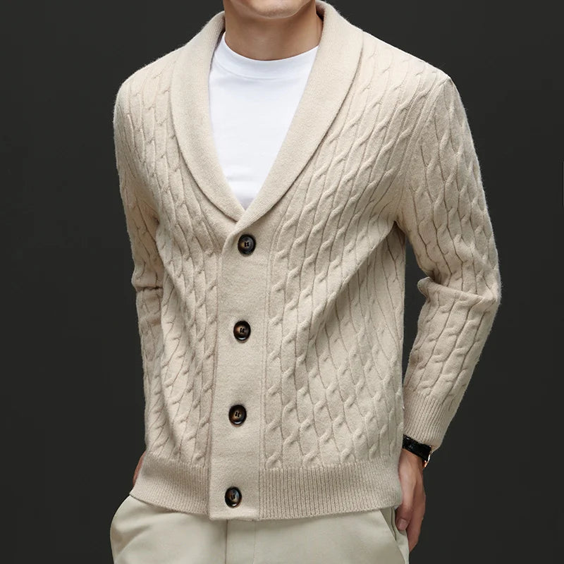 Men's Royale Wool Cardigan Sweater
