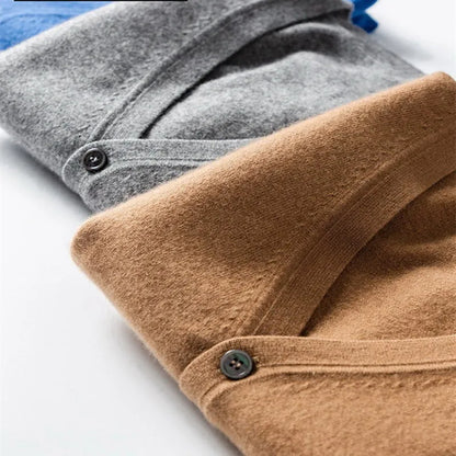 Men's Casual Woolen Cardigan Sweater