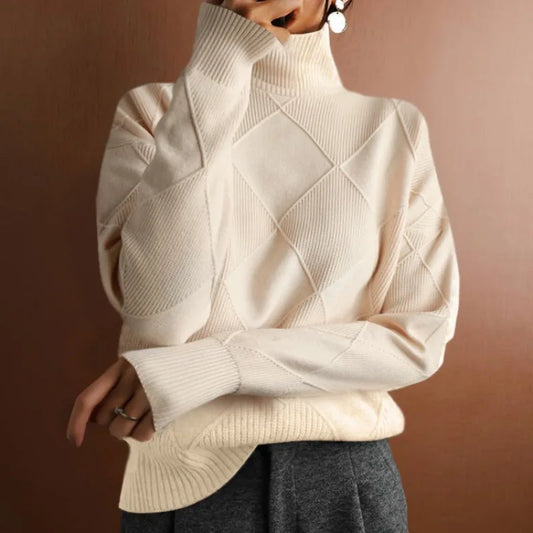 Women's Nina Diamond Long Sleeve Turtleneck Sweater