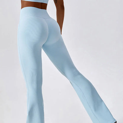 Cross Waist Flare Leggings