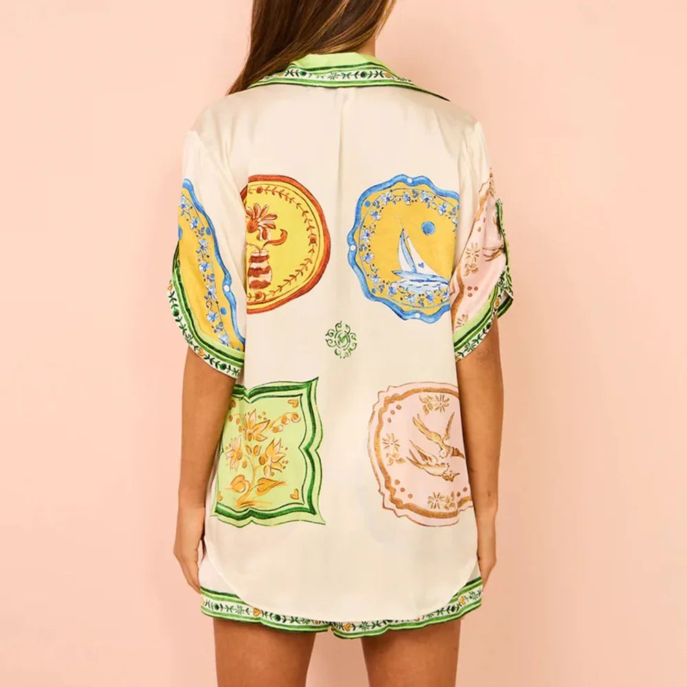 Unique Ethnic Print Two Piece Set