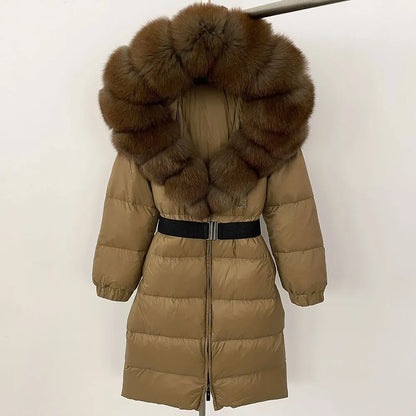 Sierra Fox Fur Women Padded Puffer Jacket