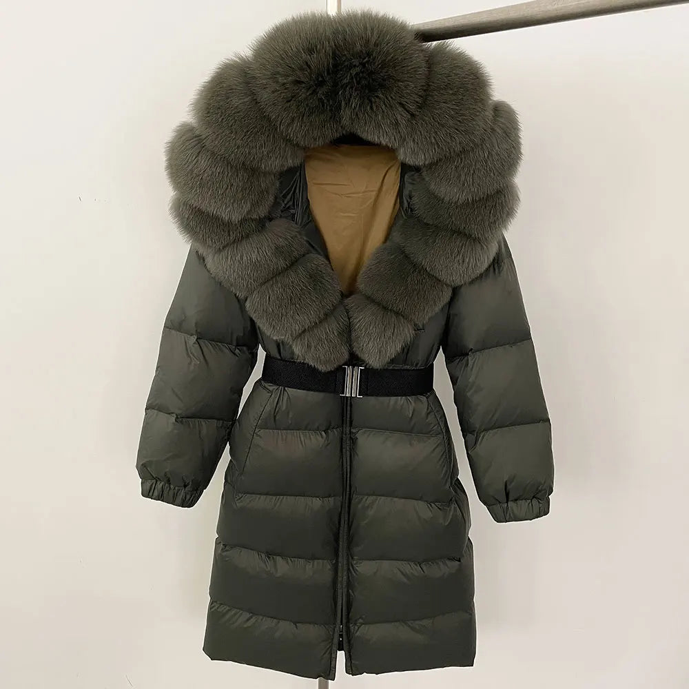 Sierra Fox Fur Women Padded Puffer Jacket