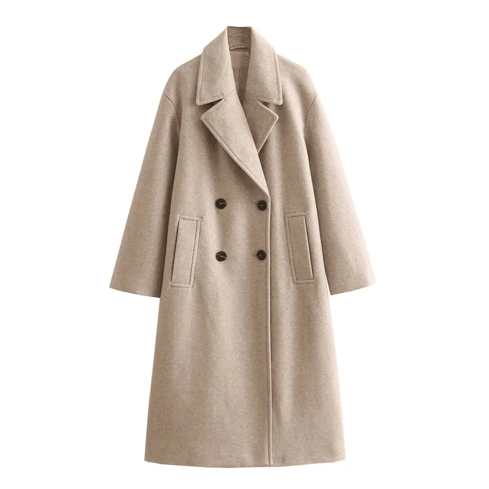 Chloe Double-Breasted Long Coat