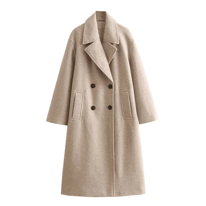 Chloe Double-Breasted Long Coat