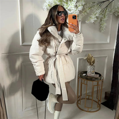Women's Oversized Stand Collar Puffer Jacket