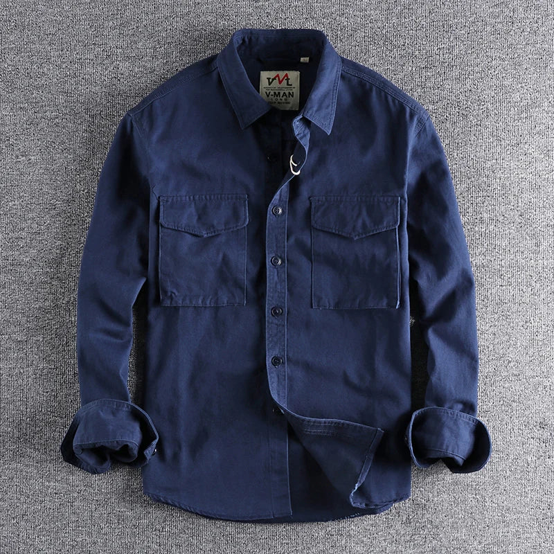 British Style Retro Long Sleeve Shirt