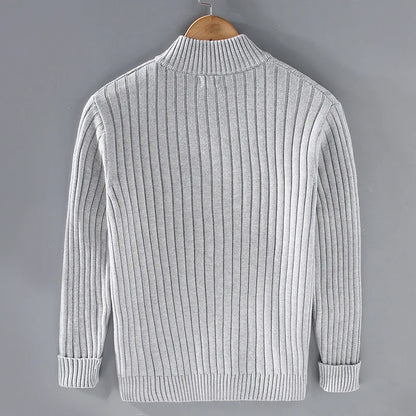 Men's Urban Elegance Zipper Cardigan