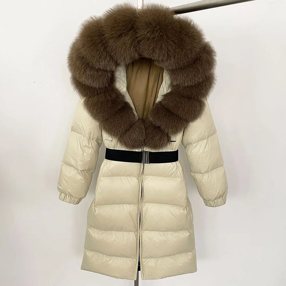 Sierra Fox Fur Women Padded Puffer Jacket