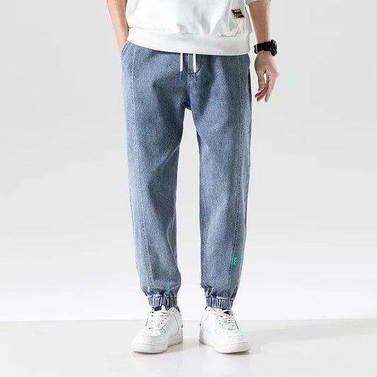 Light Wash Denim Joggers Pants