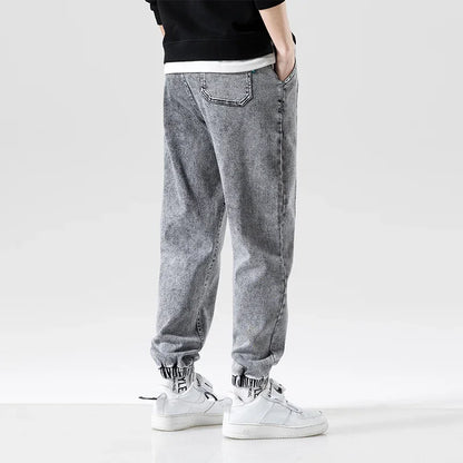 Light Wash Denim Joggers Pants