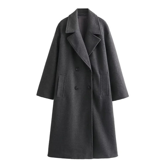Chloe Double-Breasted Long Coat