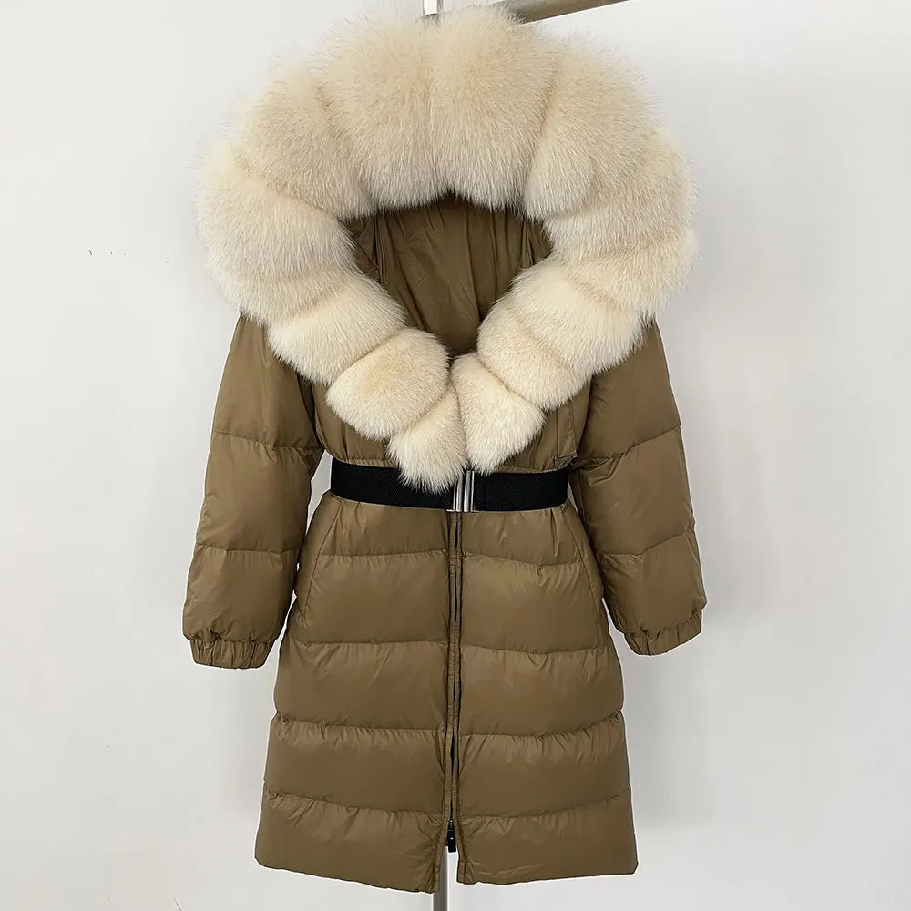 Sierra Fox Fur Women Padded Puffer Jacket