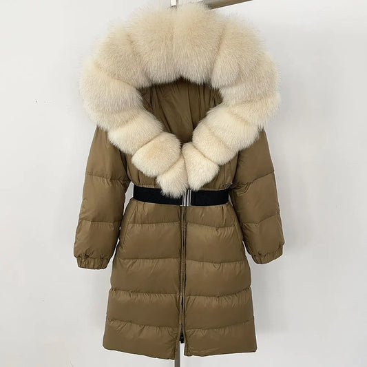 Sierra Fox Fur Women Padded Puffer Jacket