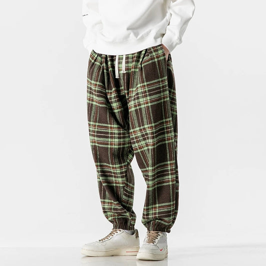 Men's Plaid Loose Joggers