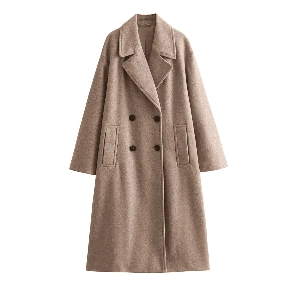 Chloe Double-Breasted Long Coat