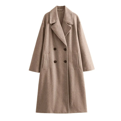 Chloe Double-Breasted Long Coat