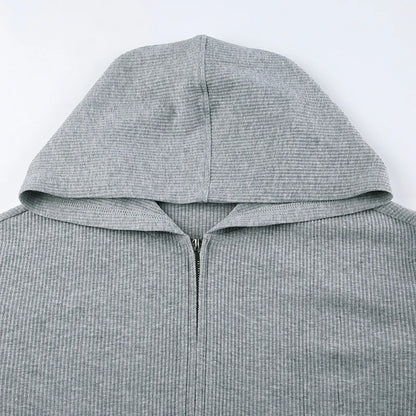 Charcoal Knit Sporty 3 Piece Set