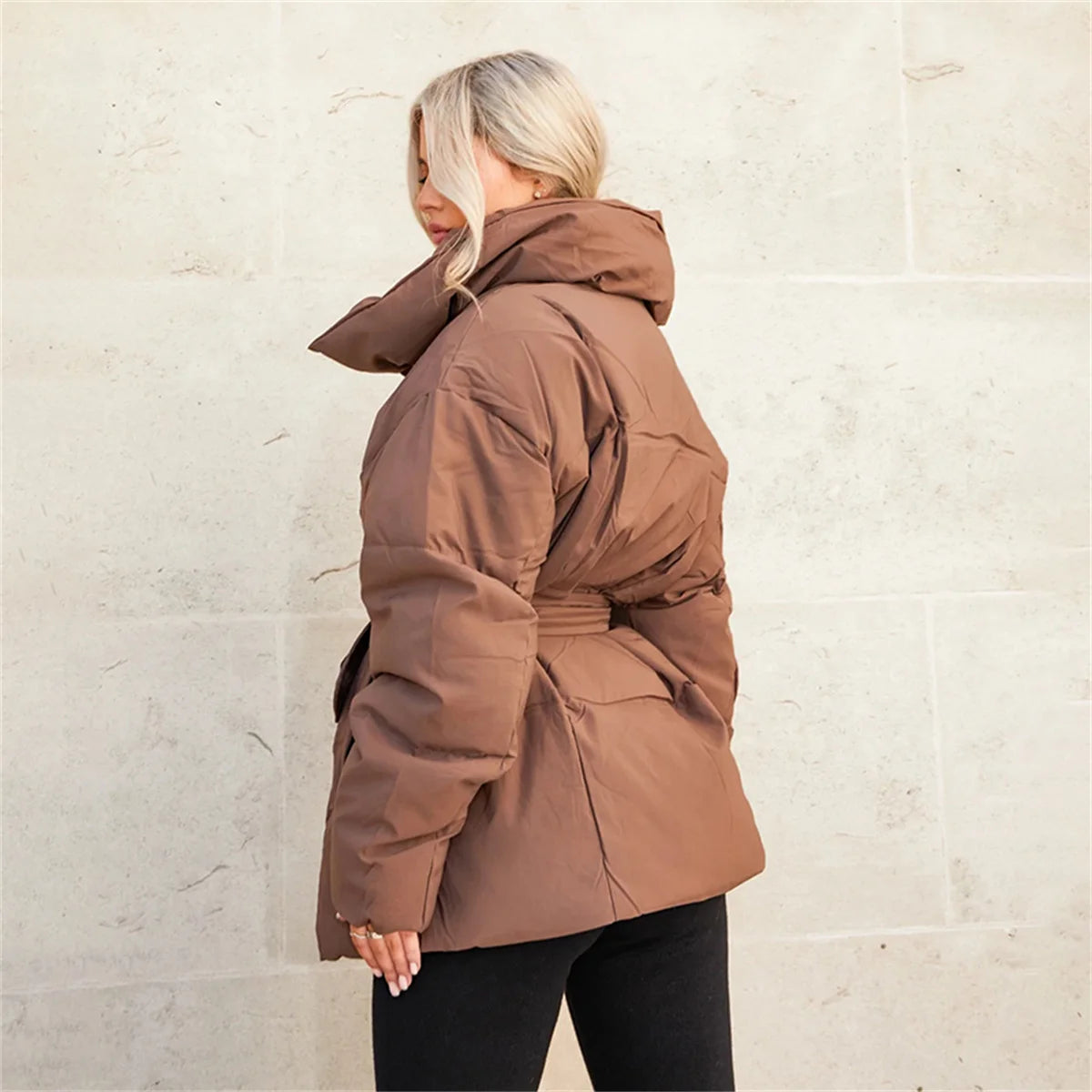 Women's Oversized Stand Collar Puffer Jacket