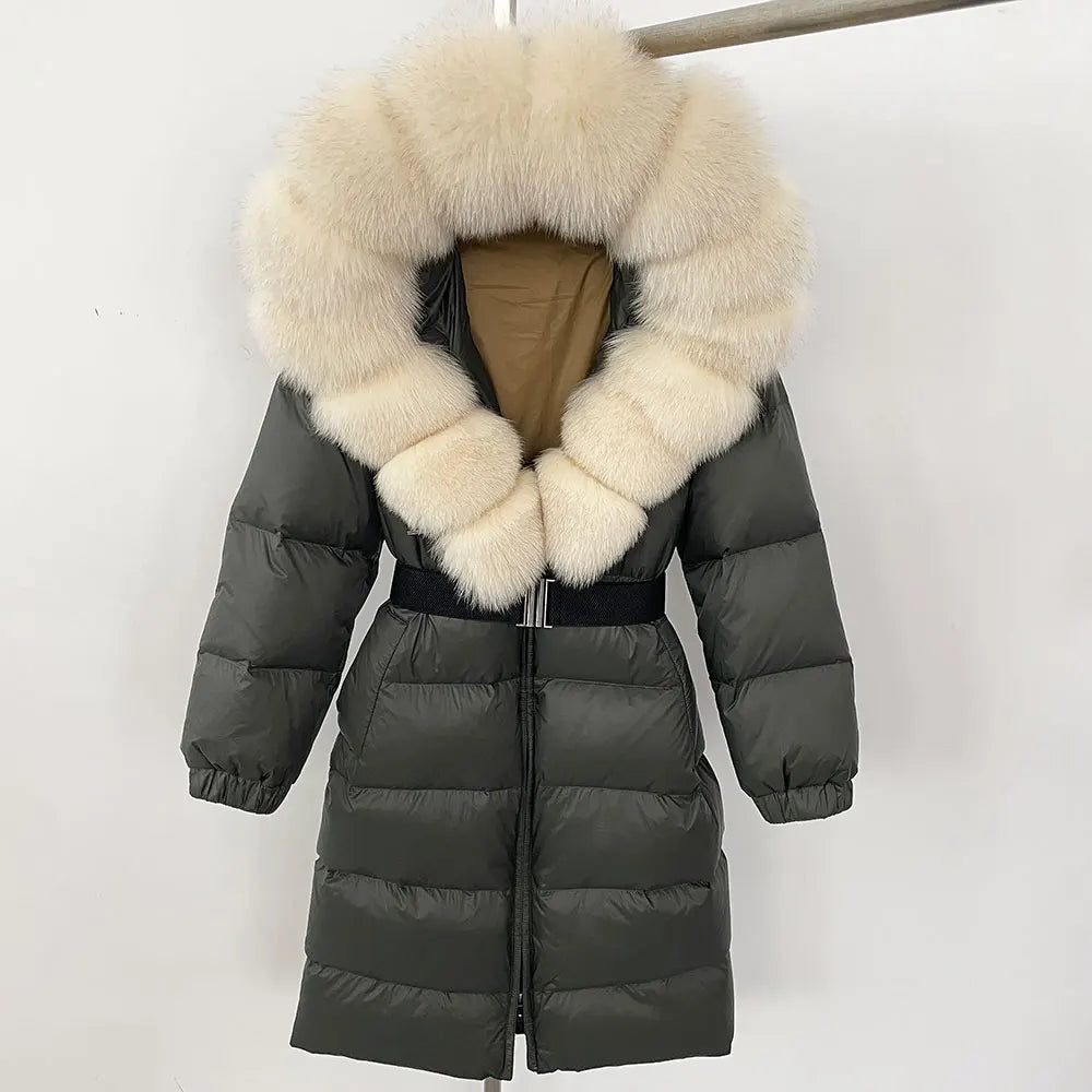 Sierra Fox Fur Women Padded Puffer Jacket