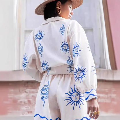 Boho Printed Shirt and Short Set