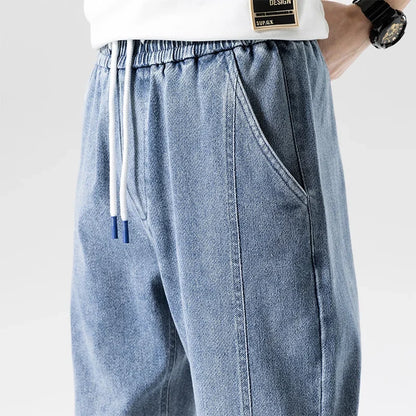 Light Wash Denim Joggers Pants